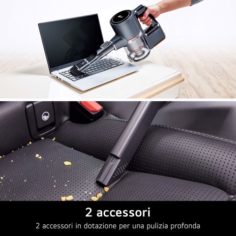 LG CordZero A9K Core, Aspirapolvere Kompressor 260W, 120 min, 1 spazzola + 2 accessori, Filtro 5 strati, Wi-Fi, Silver A9K-CORE3S