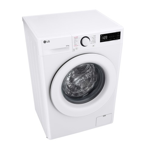 LG D2R3S08NSWW Lavasciuga slim 8/5kg AI DD, Classe E, 1200 giri, AI Wash, Vapore