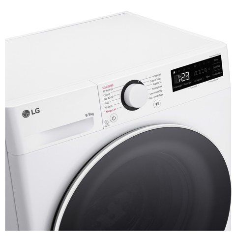 LG D2R5S09TSWW lavasciuga Libera installazione Caricamento frontale Bianco E