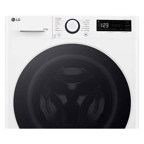 LG D2R5S09TSWW lavasciuga Libera installazione Caricamento frontale Bianco E