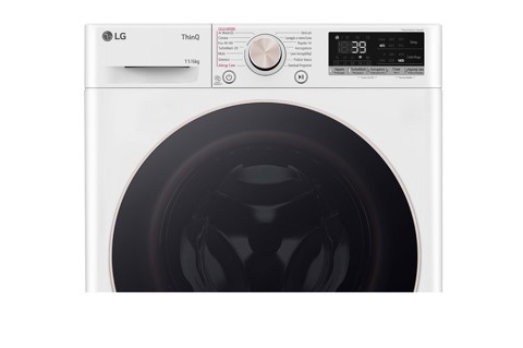 LG D4R7011TSWG lavasciuga Libera installazione Caricamento frontale Nero, Bianco D
