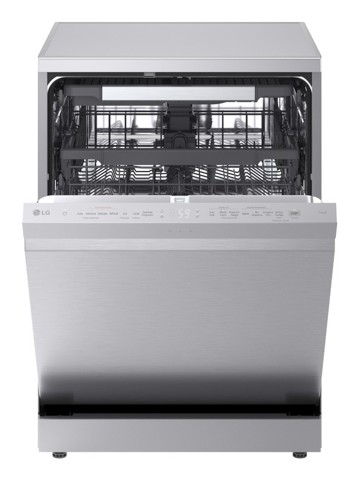 LG DF375HVS Lavastoviglie libera installazione, Classe A, 14 Coperti, Vapore, WI-FI, Grigia