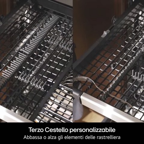 LG DF375HVS Lavastoviglie libera installazione, Classe A, 14 Coperti, Vapore, WI-FI, Grigia