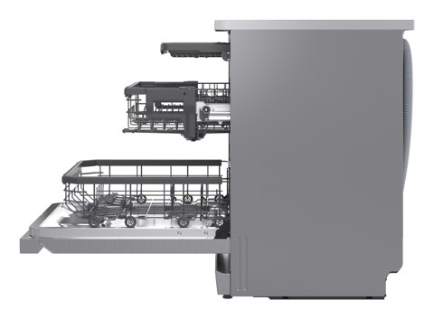 LG DF375HVS Lavastoviglie libera installazione, Classe A, 14 Coperti, Vapore, WI-FI, Grigia