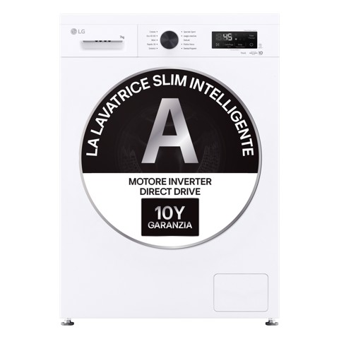 LG F2NX10S7NLB Lavatrice Slim 7 kg Classe A Bianca