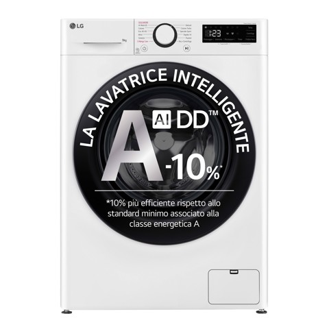 LG F2R3S09NSWB lavatrice Caricamento frontale 9 kg 1160 Giri/min Bianco CLASSE A-10%