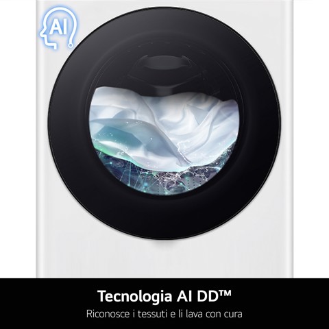 LG F4R709TAIDD Lavatrice 9kg AI DD, Classe A-10%, 1400 giri, Vapore, Wi-Fi