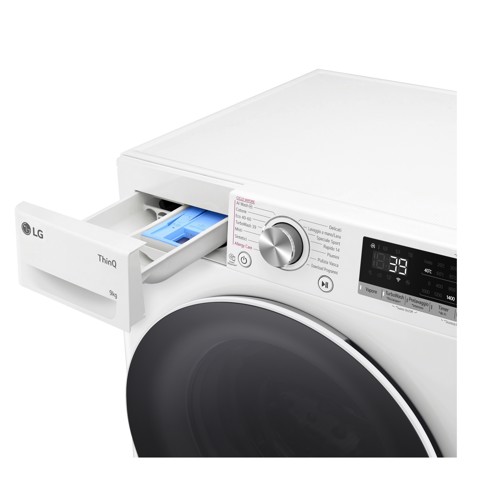 LG F4R709TAIDD Lavatrice 9kg AI DD, Classe A-10%, 1400 giri, Vapore, Wi-Fi