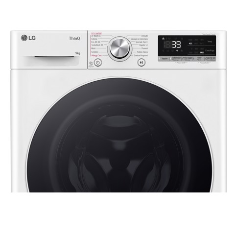 LG F4R709TAIDD Lavatrice 9kg AI DD, Classe A-10%, 1400 giri, Vapore, Wi-Fi