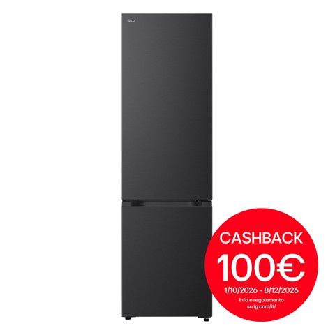 LG GBBS726AEV Frigorifero combinato Fit & Max 60cm, Classe A, 375L, AI Inverter, Black Steel