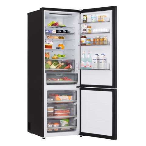 LG GBBW322CEV Frigorifero combinato 70cm, Classe C, 465L, Wi-Fi, Door Cooling, Fresh Converter & Balancer, Black Steel