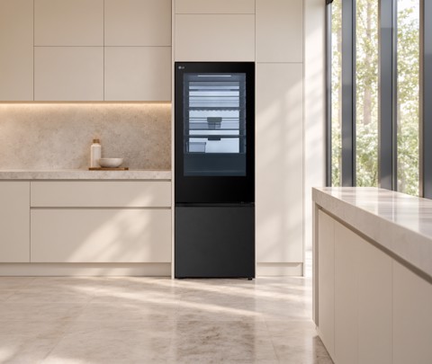 LG GBGW92GCEV Frigorifero combinato 70 cm InstaView Classe C Essence Black Steel