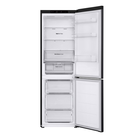LG GBV3100DEP Frigorifero combinato, Classe D, 344L, Fresh Converter, Porte piatte, Nero