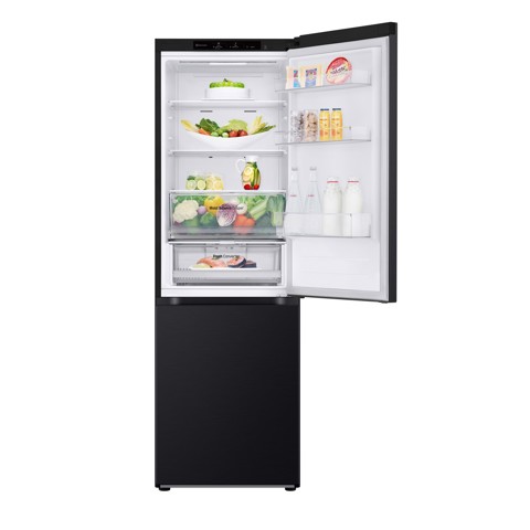 LG GBV3100DEP Frigorifero combinato, Classe D, 344L, Fresh Converter, Porte piatte, Nero