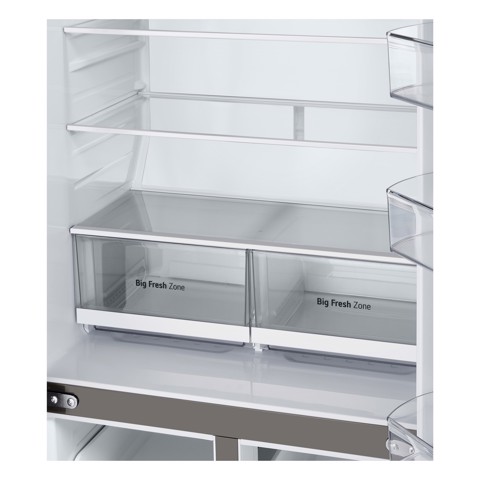 LG GMB860PYDE Frigorifero Multidoor Slim, Classe E, 530L, Wi-Fi, Total No Frost, Argento