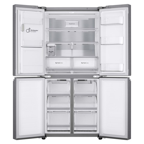 LG GML844PZAE Frigorifero Multidoor Slim, Classe E 506L, Wi-Fi, Drink dispenser, UVnano, Door Cooling, Inox