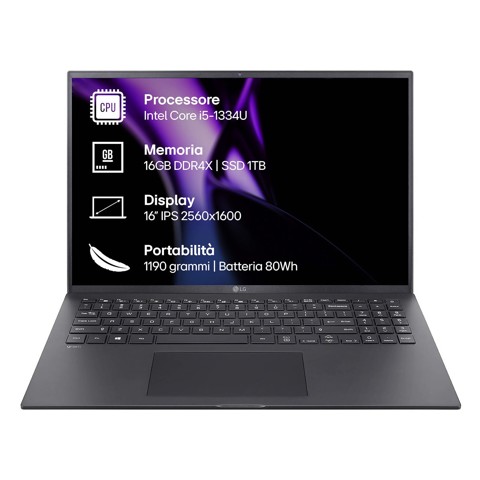 LG Gram Notebook 16" Intel i5 16GB 1TB