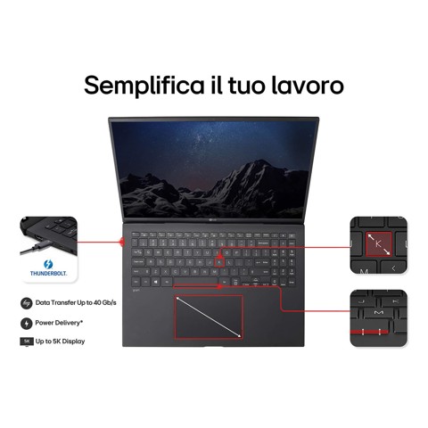 LG Gram Notebook 16" Intel i5 16GB 1TB
