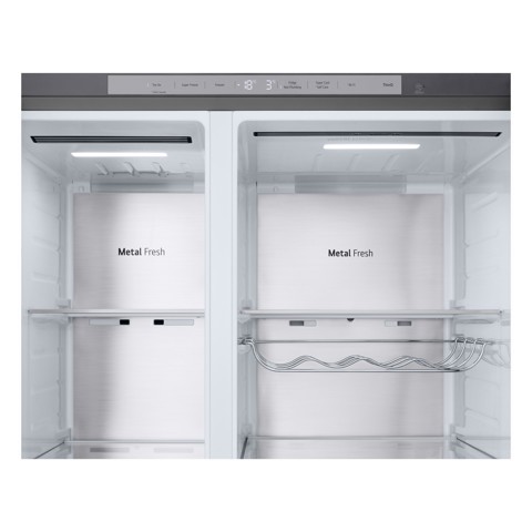 LG GSLE91MBAB Frigorifero Side-by-Side, Classe B, 623L, Wi-Fi, Dispenser senza allaccio, Total No Frost, Metal Sorbet