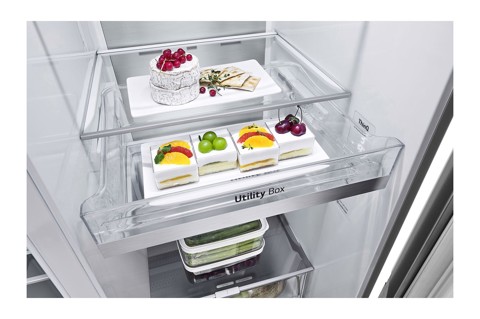 LG GSLV90PZAD frigorifero side-by-side Libera installazione 635 L D Acciaio inossidabile