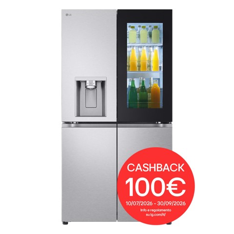 LG InstaView GMG960MBJE Frigorifero Multidoor , Classe E, 638L, Wi-Fi, UVnano, Acciaio
