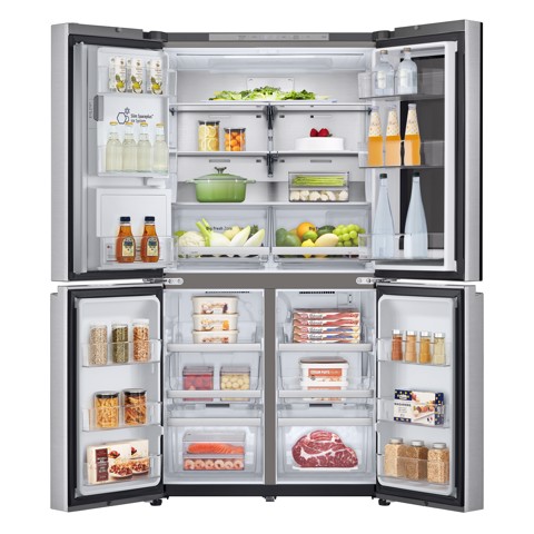 LG InstaView GMG960MBJE Frigorifero Multidoor , Classe E, 638L, Wi-Fi, UVnano, Acciaio