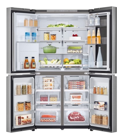LG InstaView GMK961PY5E Frigorifero 4 porte | Classe E, 646L | Wi-Fi, Dispenser acqua senza allaccio, Door & Linear Cooling | Prime Silver
