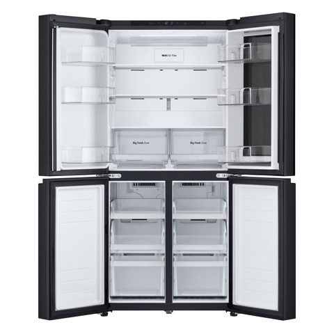 LG InstaView GMV860EPDE Frigorifero Multidoor Slim, Classe E, 530L, Wi-Fi, Linear Cooling, Essence Matte Black