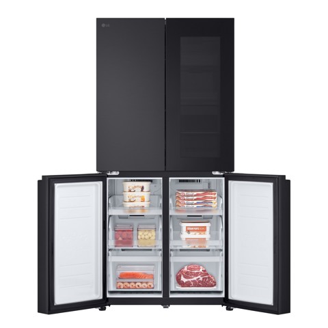 LG InstaView GMV860EPDE Frigorifero Multidoor Slim, Classe E, 530L, Wi-Fi, Linear Cooling, Essence Matte Black