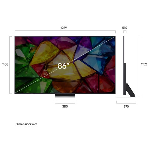 LG Mini RGB 86'' Serie MRGB87 86MRGB87B6B, 4K, RGB Primary Color Pro, Dolby Vision, Motion Booster 288, SMART TV 2026
