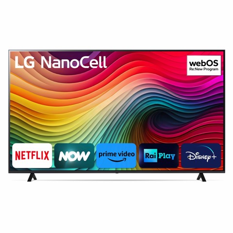 LG NanoCell 75'' Serie NANO82 75NANO82T6B, TV 4K, 3 HDMI, SMART TV 2024