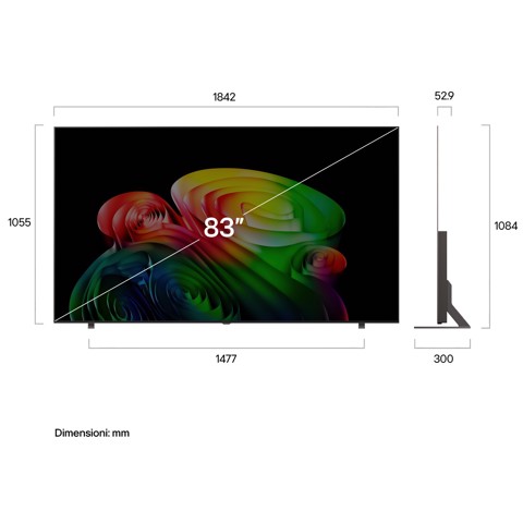 LG OLED AI 83'' Serie B6 OLED83B65LA, 4K, Nero perfetto, Dolby Vision, Processore α8 Gen3, 120Hz, G-Sync, SMART TV 2026