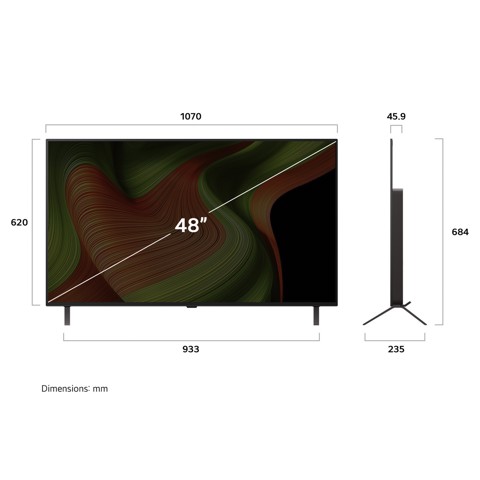 LG OLED AI OLED48B56LA TV Serie B5 48'' 4K, α8 Gen2, Dolby Vision, 20W, 4 HDMI con VRR 120Hz, G-Sync, Smart TV WebOS 25