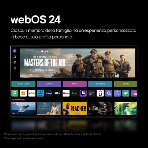 LG OLED B4 55'' Serie OLED55B46LA,TV 4K, 4 HDMI, Dolby Vision, SMART TV 2024, Calman AutoCal Calibration