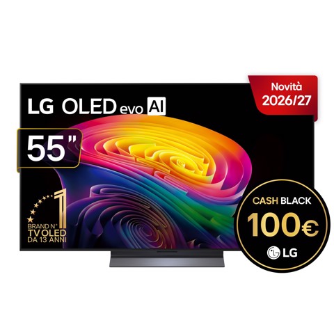LG OLED evo AI 55'' Serie C6 OLED55C65LA, 4K, Brightness Booster, Processore α11 Gen3, VRR 165Hz,G-Sync, SMART TV 2026