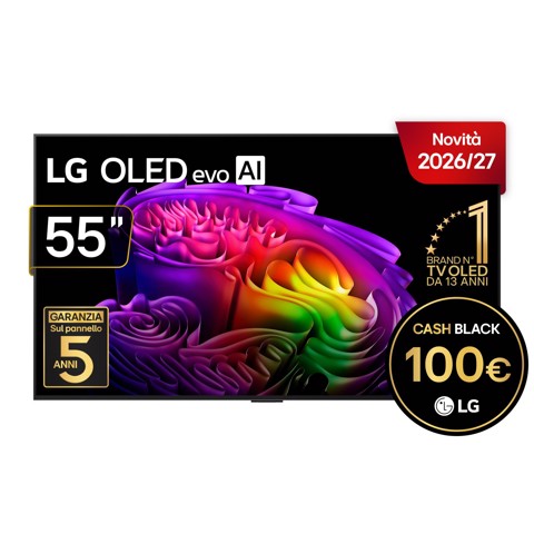 LG OLED evo AI 55'' Serie G6 OLED55G64LW, 4K, Hyper Radiant Color, Staffa a filo muro inclusa, G-Sync, SMART TV 2026