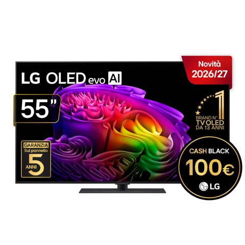 LG OLED evo AI 55'' Serie G6S OLED55G66LS, 4K, Hyper Radiant Color, Processore α11 Gen3, VRR 165Hz,G-Sync, SMART TV 2026