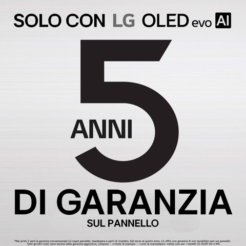 LG OLED evo AI 65'' Serie G6S OLED65G66LS, 4K, Hyper Radiant Color, Processore α11 Gen3, VRR 165Hz,G-Sync, SMART TV 2026