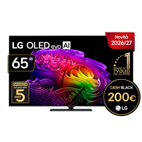 LG OLED evo AI 65'' Serie G6S OLED65G66LS, 4K, Hyper Radiant Color, Processore α11 Gen3, VRR 165Hz,G-Sync, SMART TV 2026