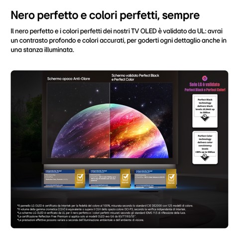 LG OLED evo AI 65'' Serie G6S OLED65G66LS, 4K, Hyper Radiant Color, Processore α11 Gen3, VRR 165Hz,G-Sync, SMART TV 2026