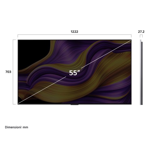 LG OLED evo AI OLED55G56LS TV Serie G5S 55'' 4K, α11 Gen2, Brightness Booster Ultimate, 60W, 4 HDMI 165Hz, Smart TV 2025
