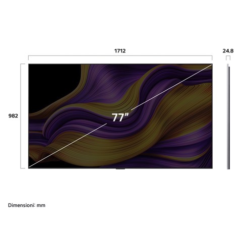 LG OLED evo AI OLED77G54LW TV Serie G5 77'' 4K, α11 Gen2, Brightness Booster Ultimate, 60W, 4 HDMI 165Hz, Smart TV 2025