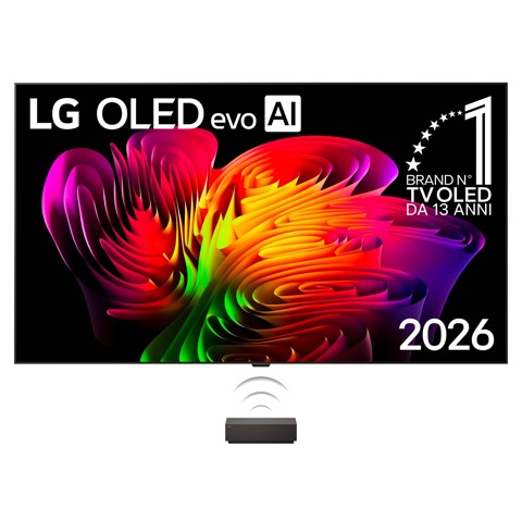 LG OLED evo AI Wallpaper TV 77'' W6 OLED77W69LA, 4K, spessore 9,9mm, True Wireless, Staffe filo muro SMART TV 2026