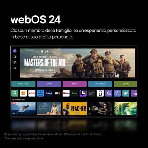 LG OLED evo C4 48'' Serie OLED48C44LA, 4K, 4 HDMI, Dolby Vision, SMART TV 2024