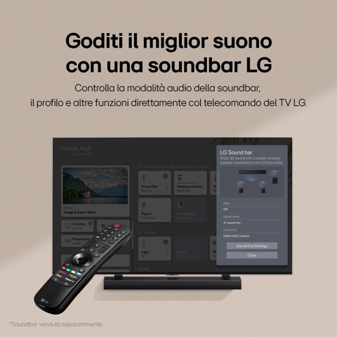 LG QNED 86'' Serie QNED80 86QNED80T6A, TV 4K, 3 HDMI, SMART TV 2024