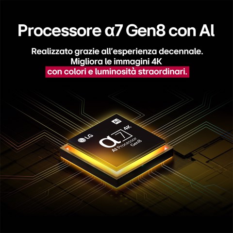 LG QNED AI 43QNED70A6A TV Serie QNED70 43'' 4K, α7 Gen8, HDR10, 20W, 3 HDMI con Game Optimizer, Smart TV WebOS 25