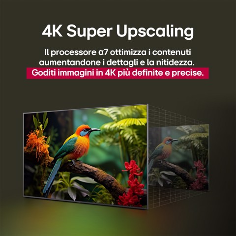 LG QNED AI 43QNED70A6A TV Serie QNED70 43'' 4K, α7 Gen8, HDR10, 20W, 3 HDMI con Game Optimizer, Smart TV WebOS 25