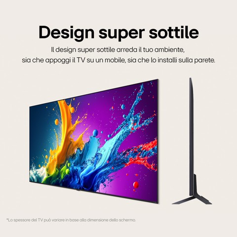 LG QNED AI 86'' Serie QNED80 86QNED80T6A, TV 4K, 3 HDMI, SMART TV 2024