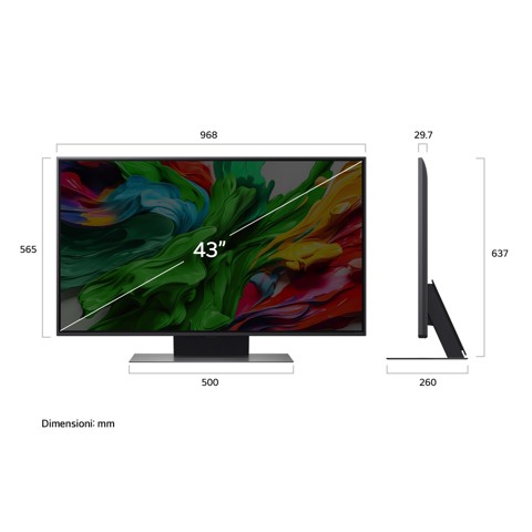 LG QNED evo AI 43QNED86A6C TV Serie QNED86 43'' 4K, α7 Gen8, HDR10, 20W, 3 HDMI con Game Optimizer, Smart TV WebOS 25