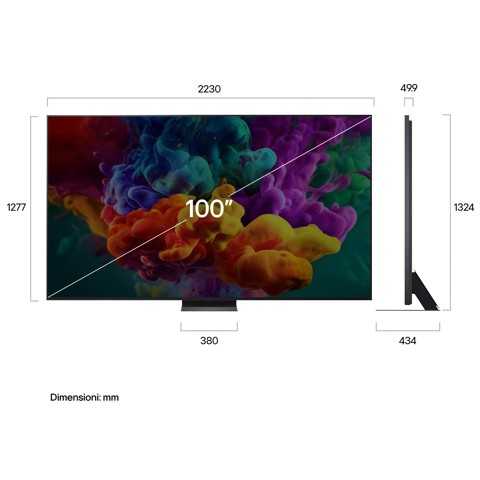 LG QNED evo AI MiniLED 100'' Serie QNED87B 100QNED87B6, 4K, Dolby Vision, Processore α8 Gen3, VRR 144Hz, SMART TV 2026